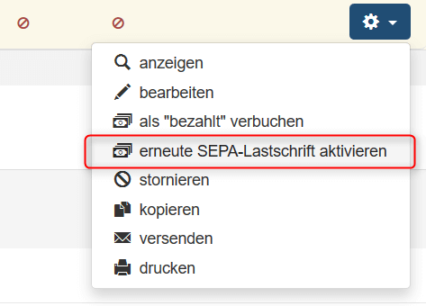 erneuter SEPA-Einzug